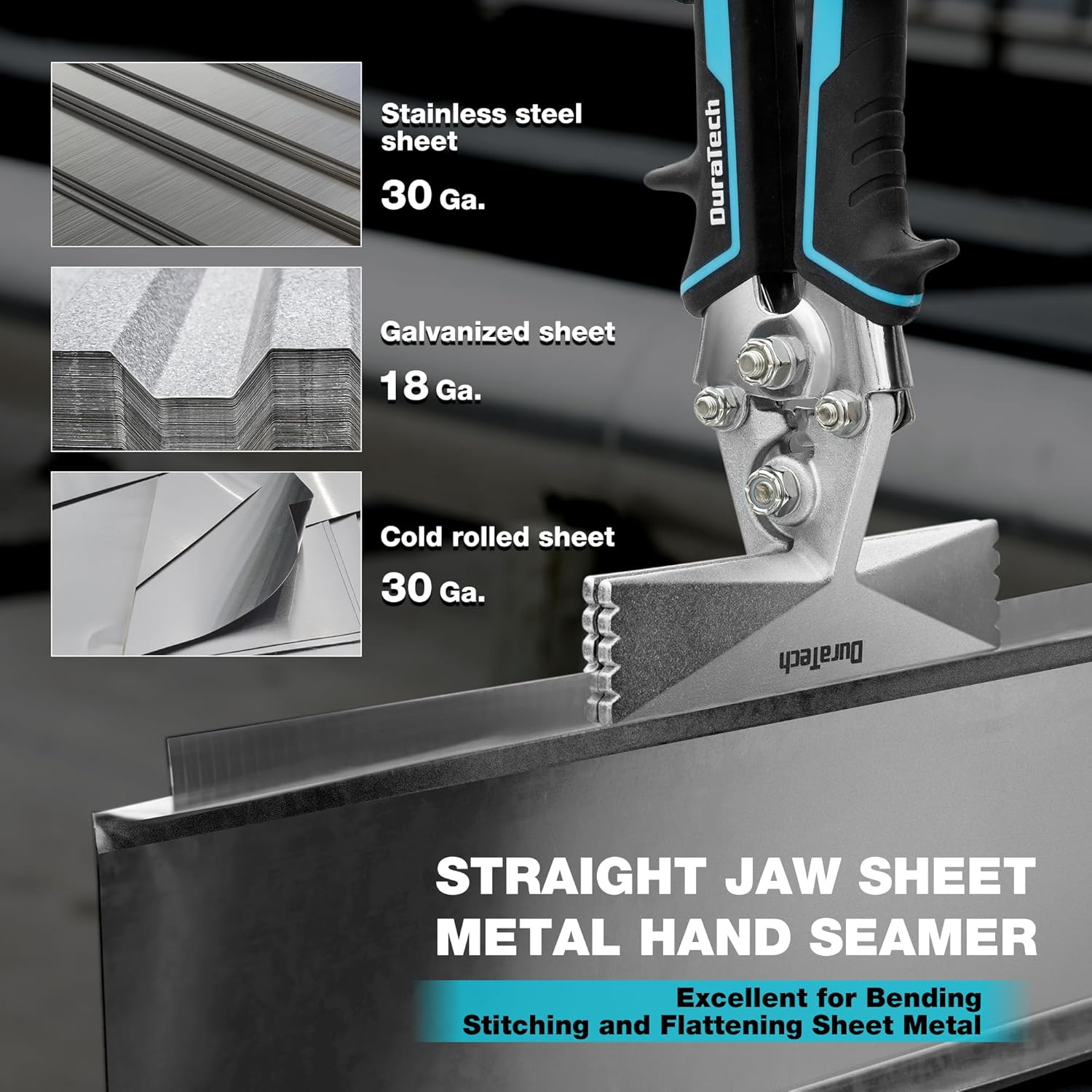 DURATECH 6 Inch Sheet Metal Bender with Ergonomic TPR Handle