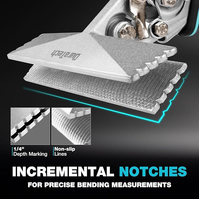 DURATECH 6 Inch Sheet Metal Bender with Ergonomic TPR Handle