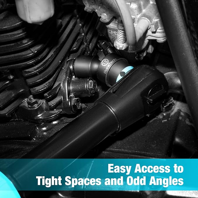 DURATECH 3/8" Drive Impact Swivel Socket Set with Storage Case(8-19mm)