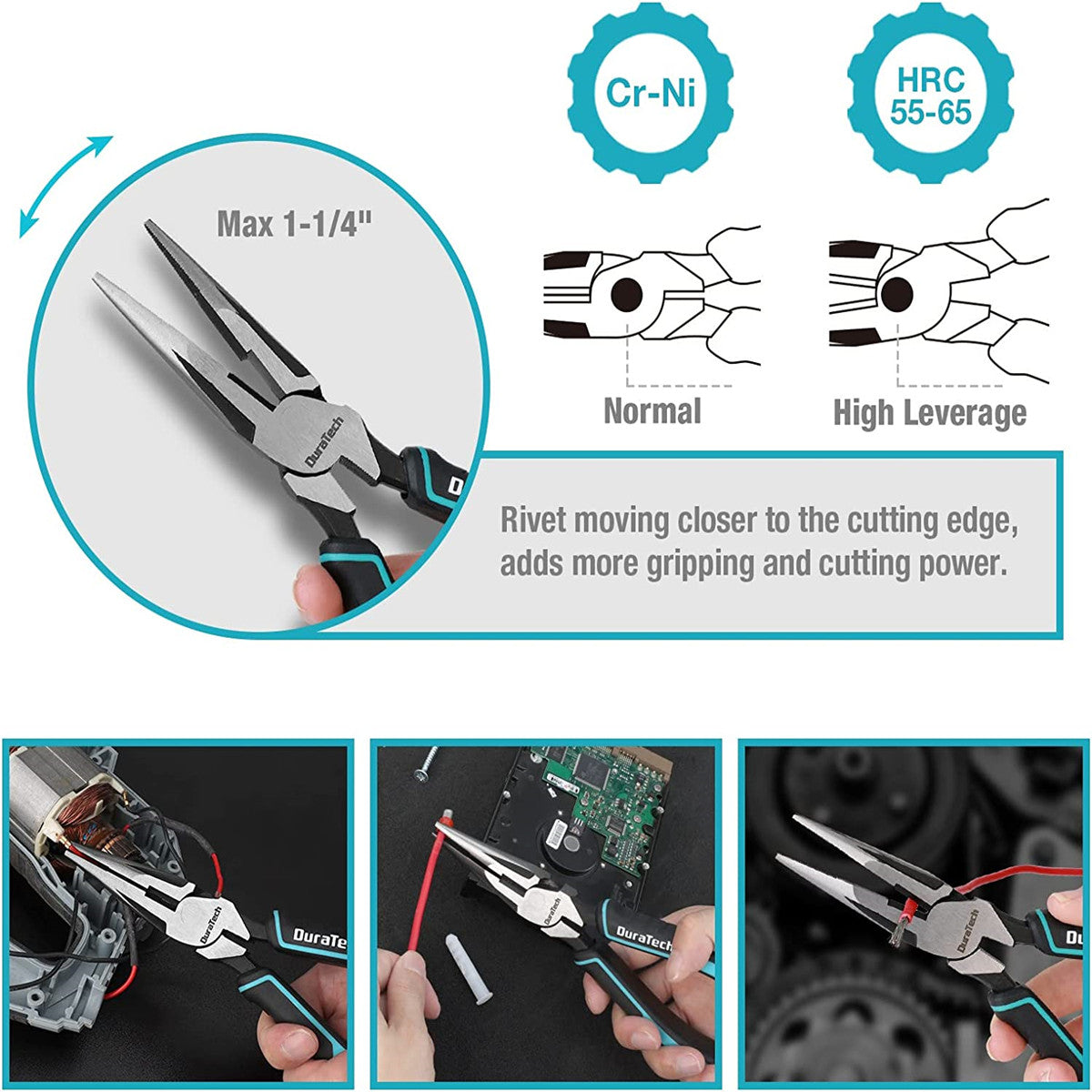 DURATECH 4-Piece Pliers Set