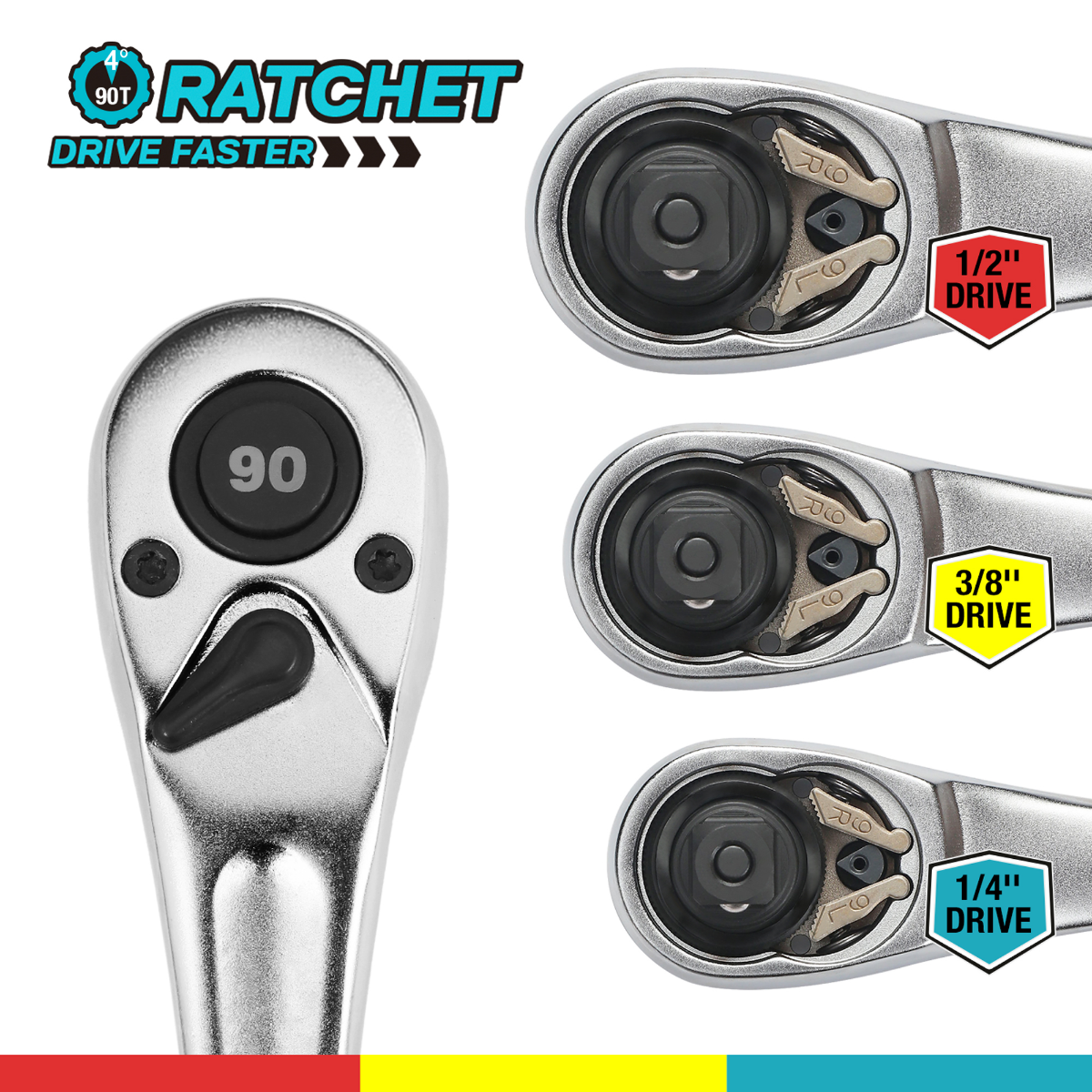 DURATECH 3-Piece Heavy Duty Socket Wrench