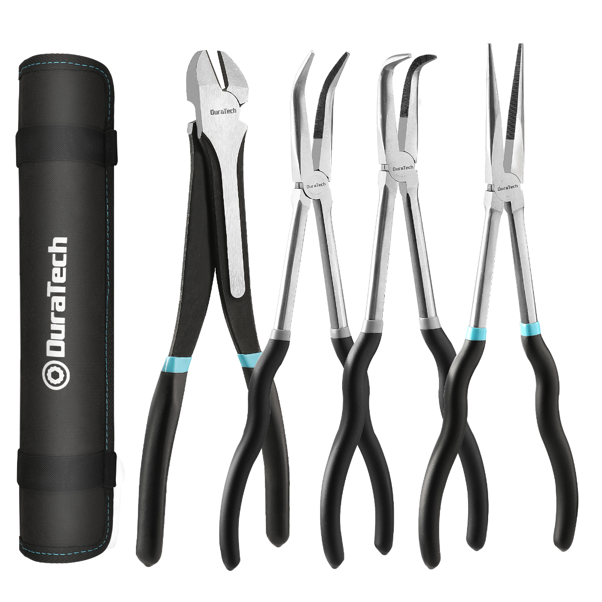 DURATECH 4-Piece Extra Long Needle Nose Pliers Set