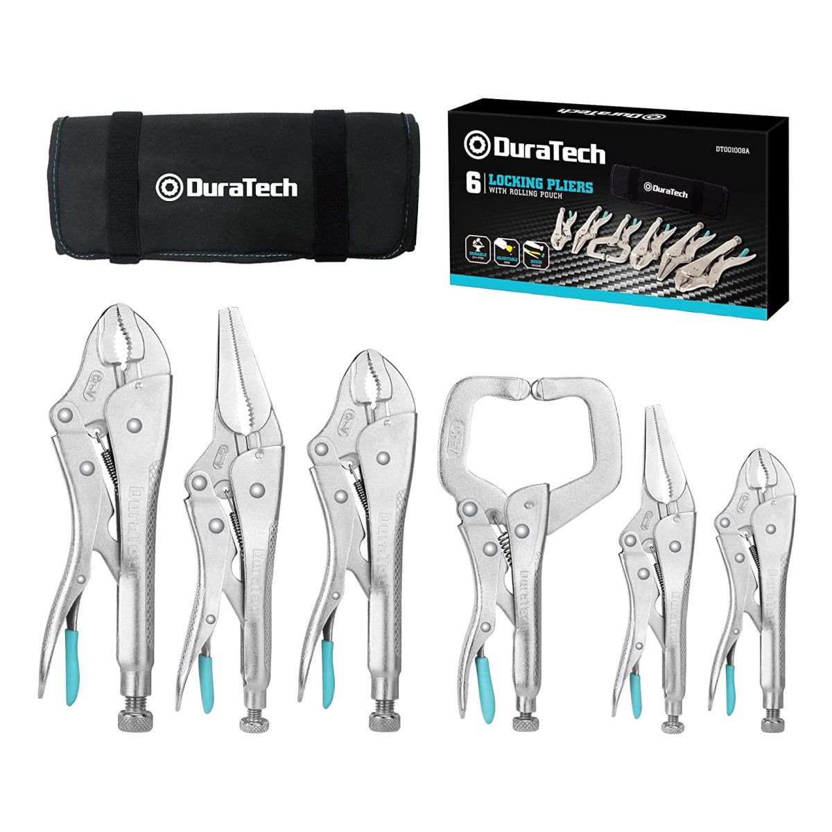 DURATECH 6-Piece CR-V Locking Pliers Set