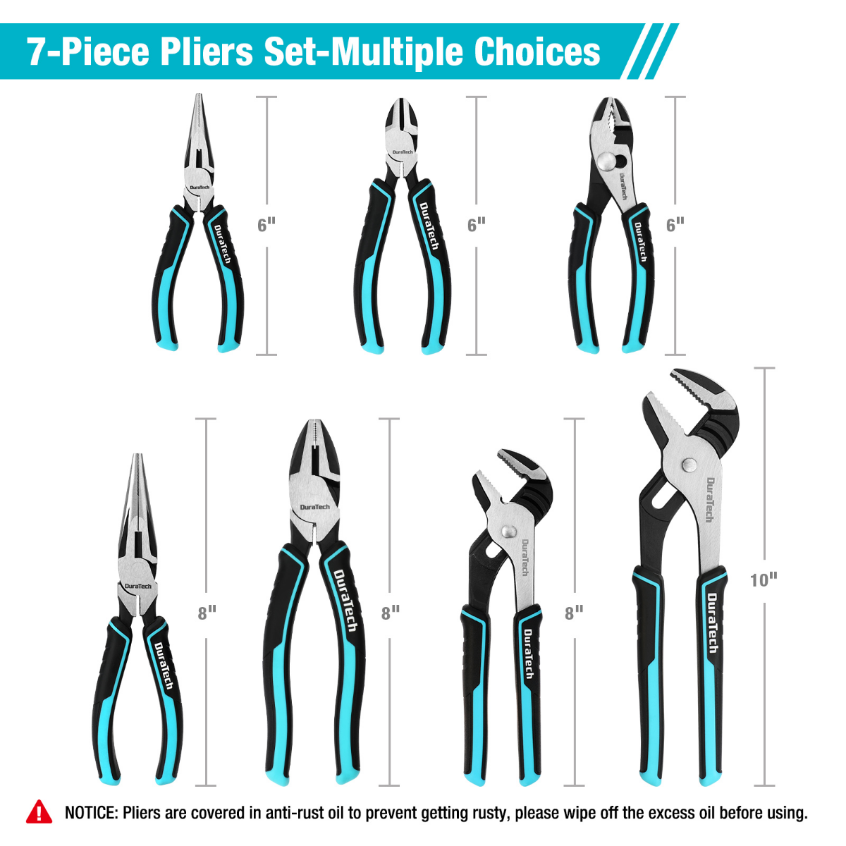 DURATECH 7-Piece Pliers Set