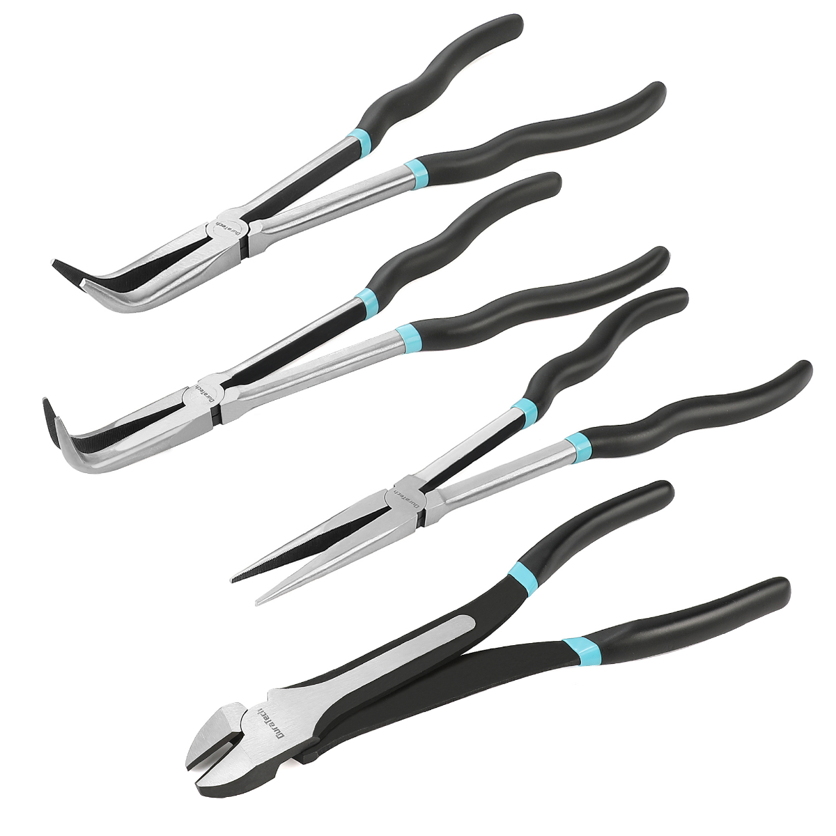 DURATECH 4-Piece Extra Long Needle Nose Pliers Set