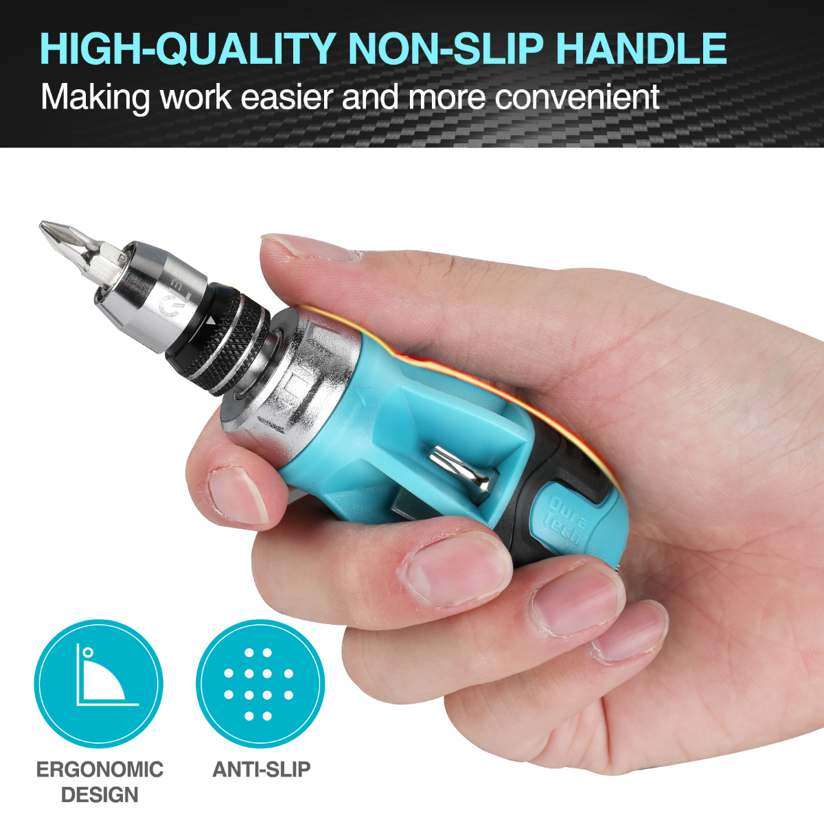 DURATECH 12-in-1 Multi-bit Short Stubby Ratcheting Screwdriver