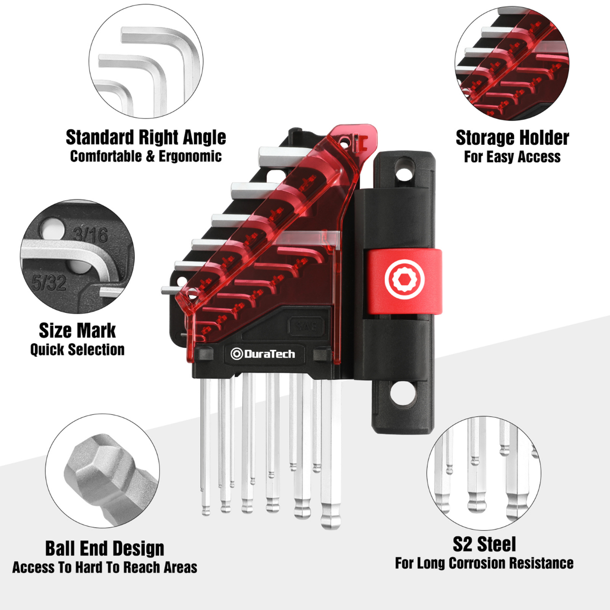 DURATECH 13-Piece SAE Allen Wrench Set