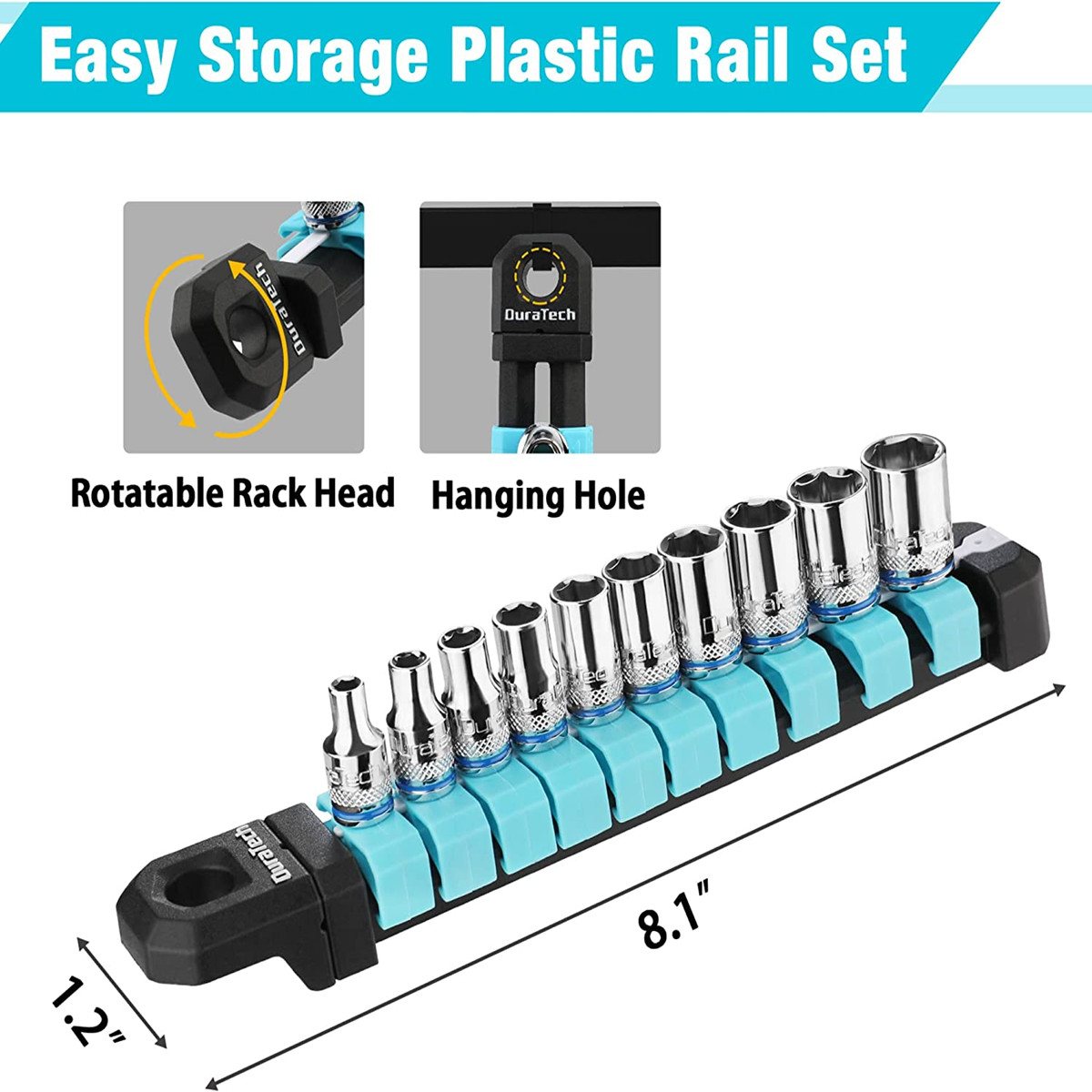 DURATECH 1/4", 3/8" Drive Socket Set