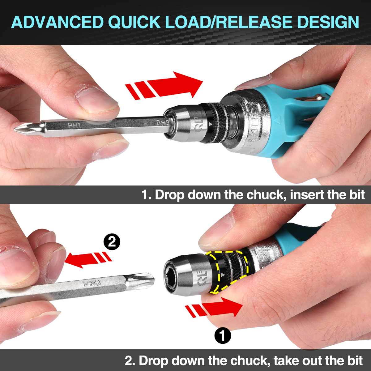 DURATECH 2-Piece Ratcheting Screwdriver Set