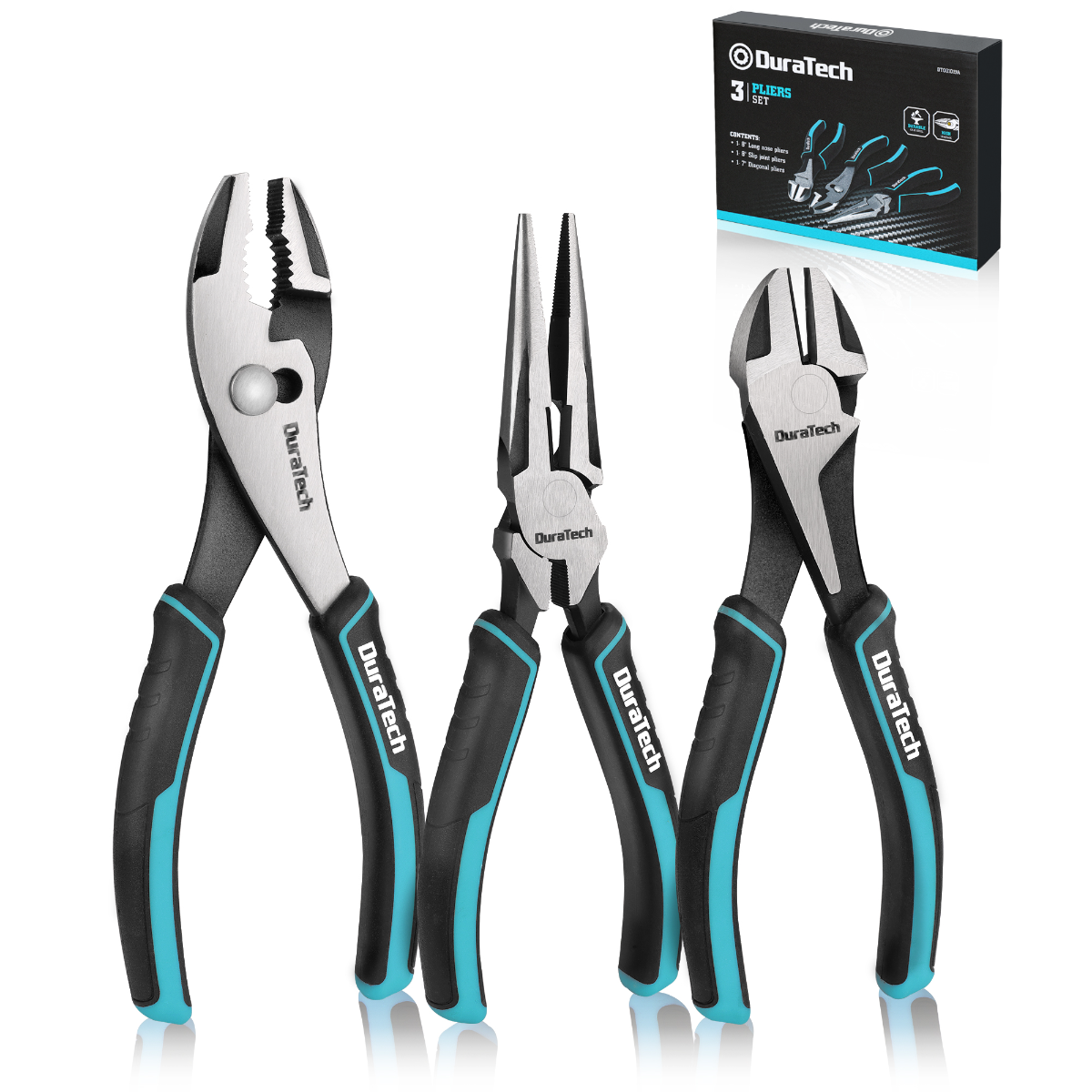 DURATECH 3-Piece Cr-V Construction Plier Set