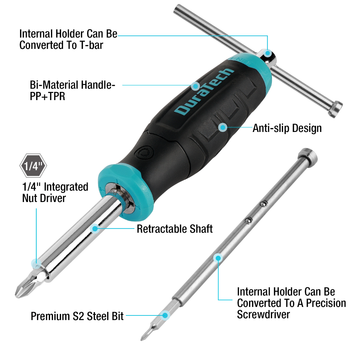 DURATECH 18-in-1 Multi-bit Screwdriver Set