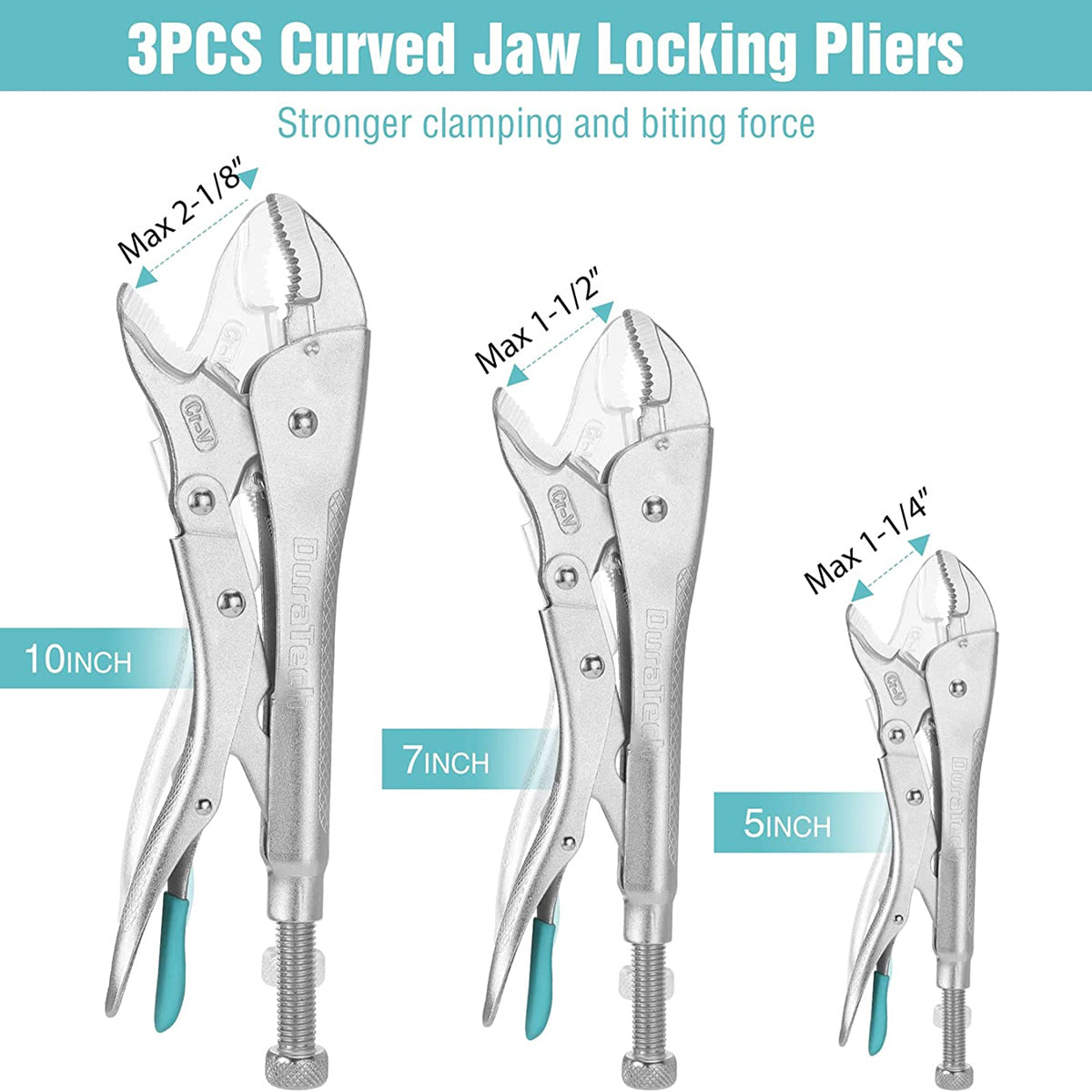 DURATECH 6-Piece CR-V Locking Pliers Set