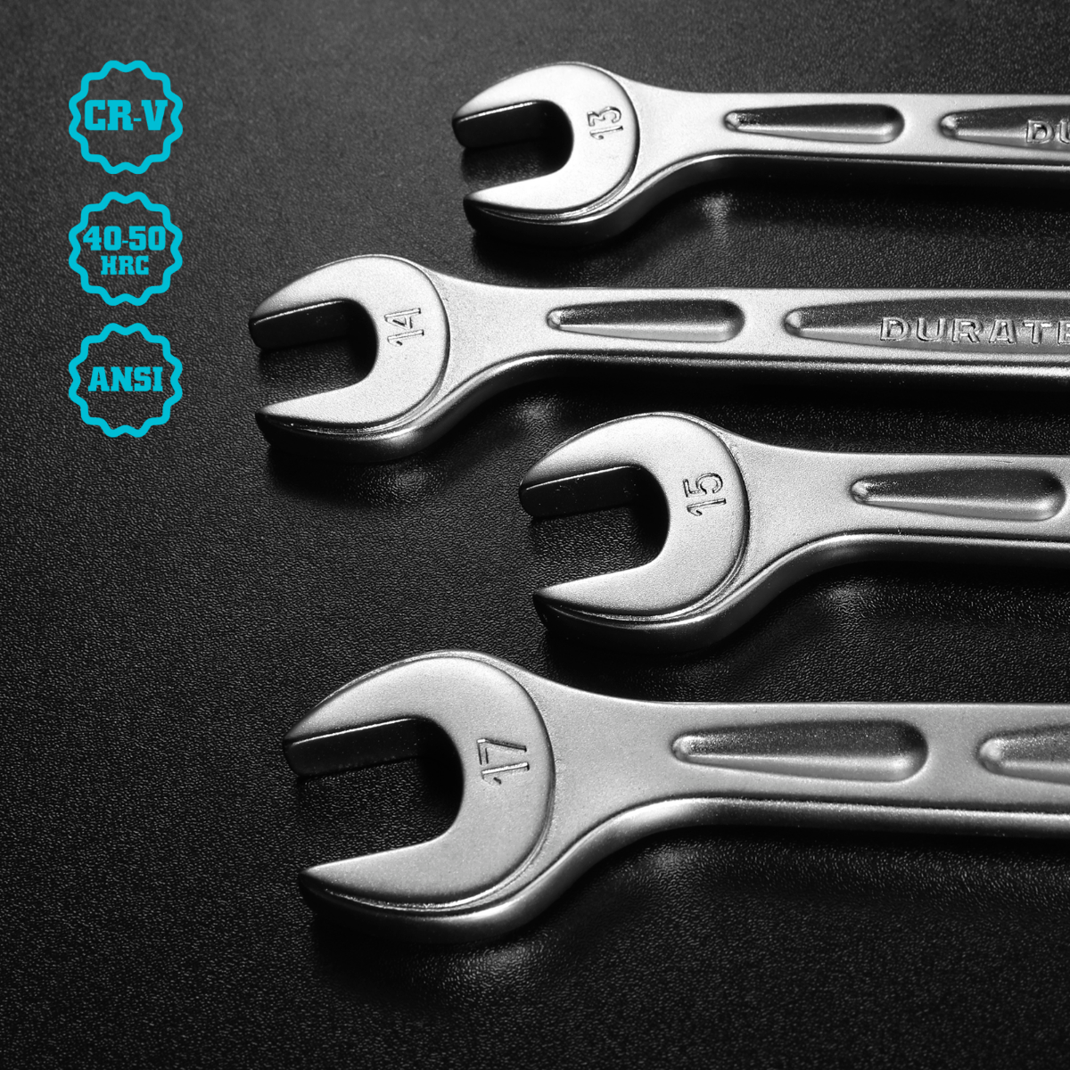 DURATECH 8-Piece Combination Ratchet Wrenches Set, SAE/Metric