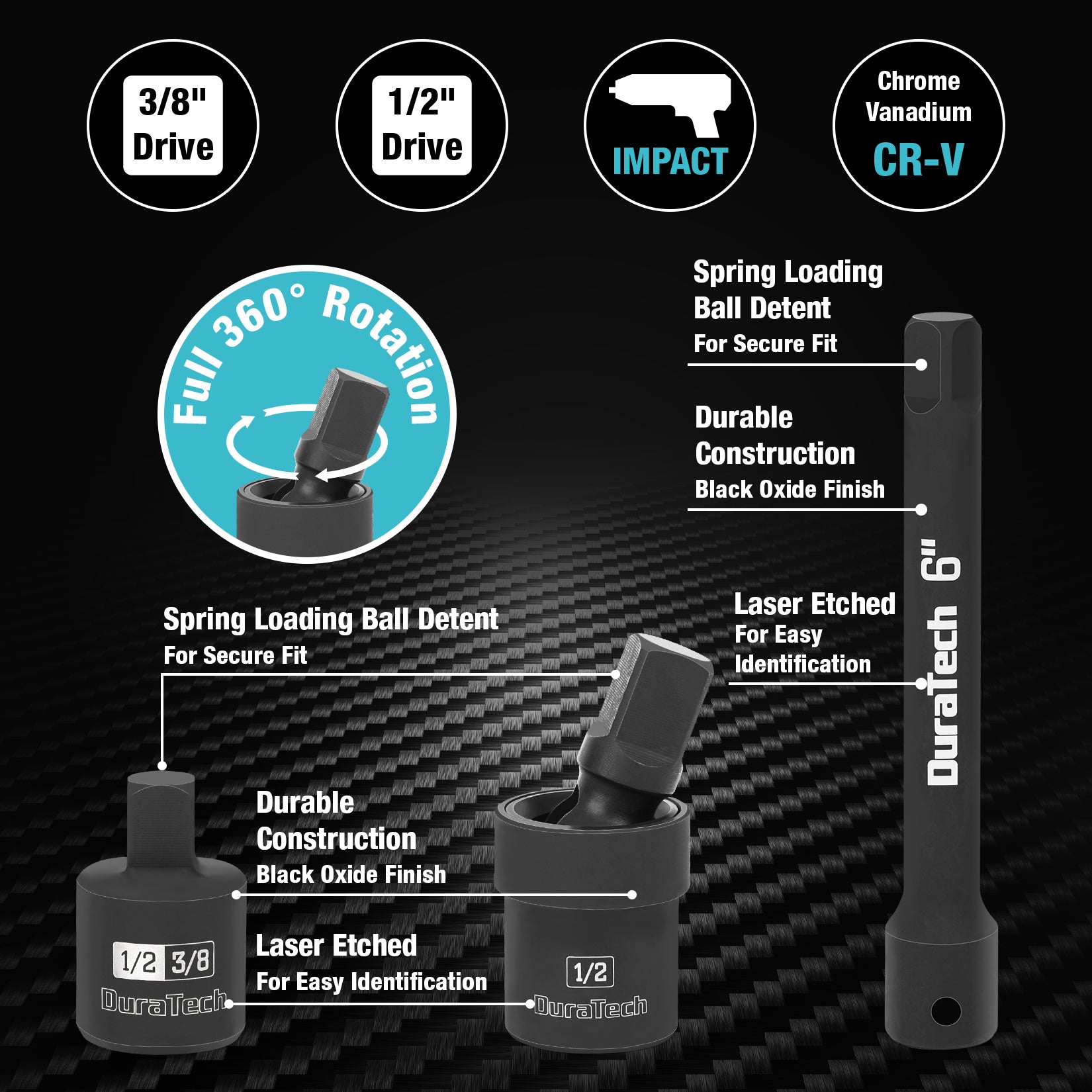 DURATECH Impact Socket Adapter Set