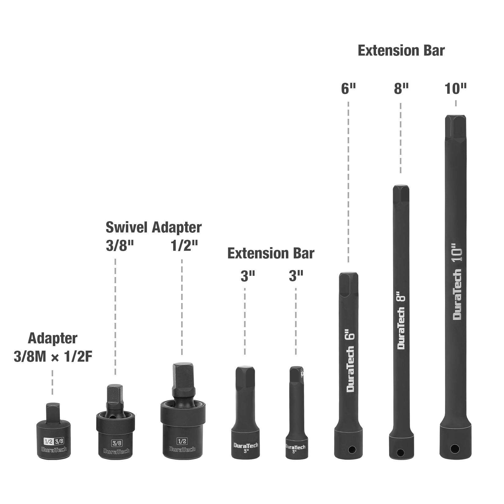 DURATECH Impact Socket Adapter Set