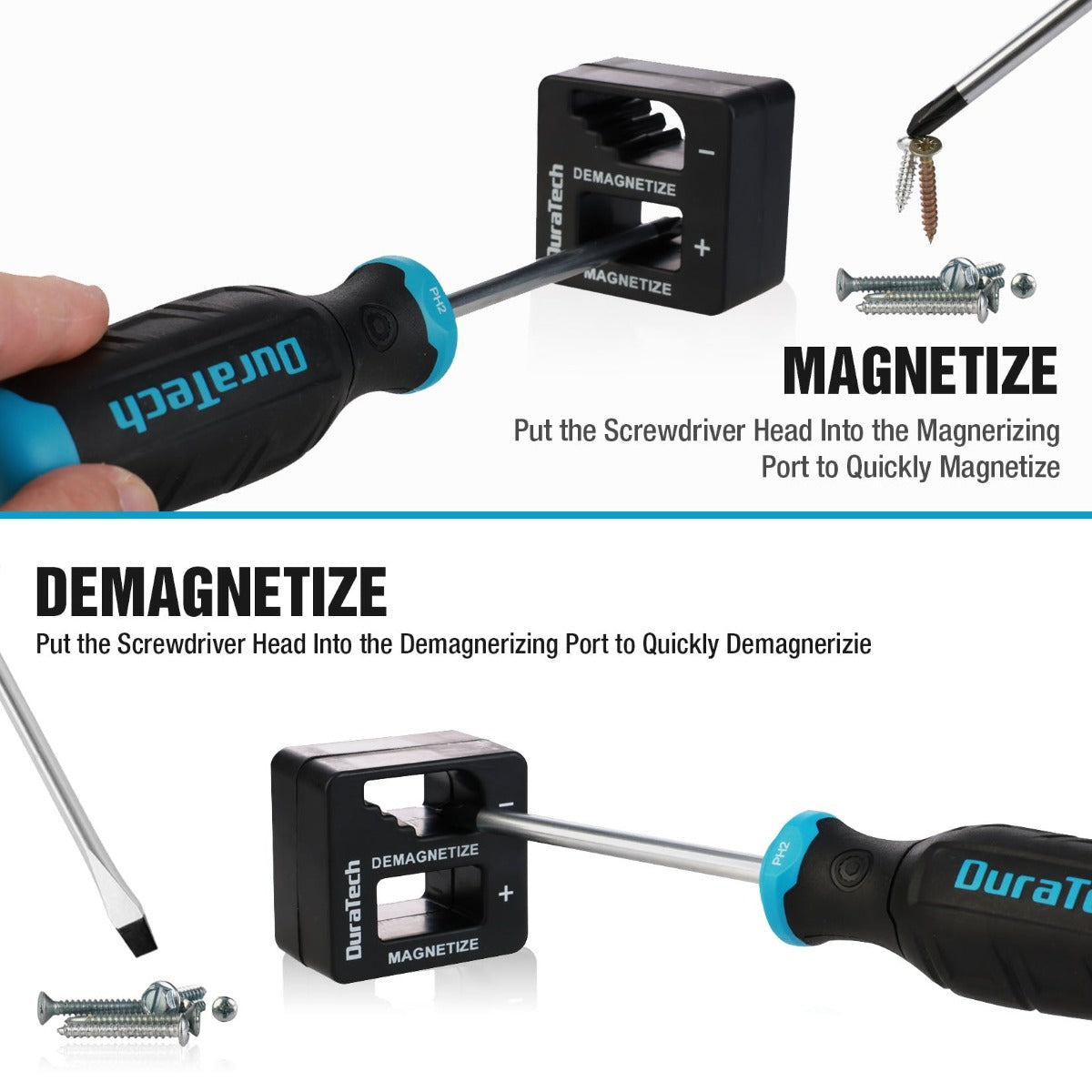 DURATECH 5/8/12-Piece Magnetic Screwdriver Set