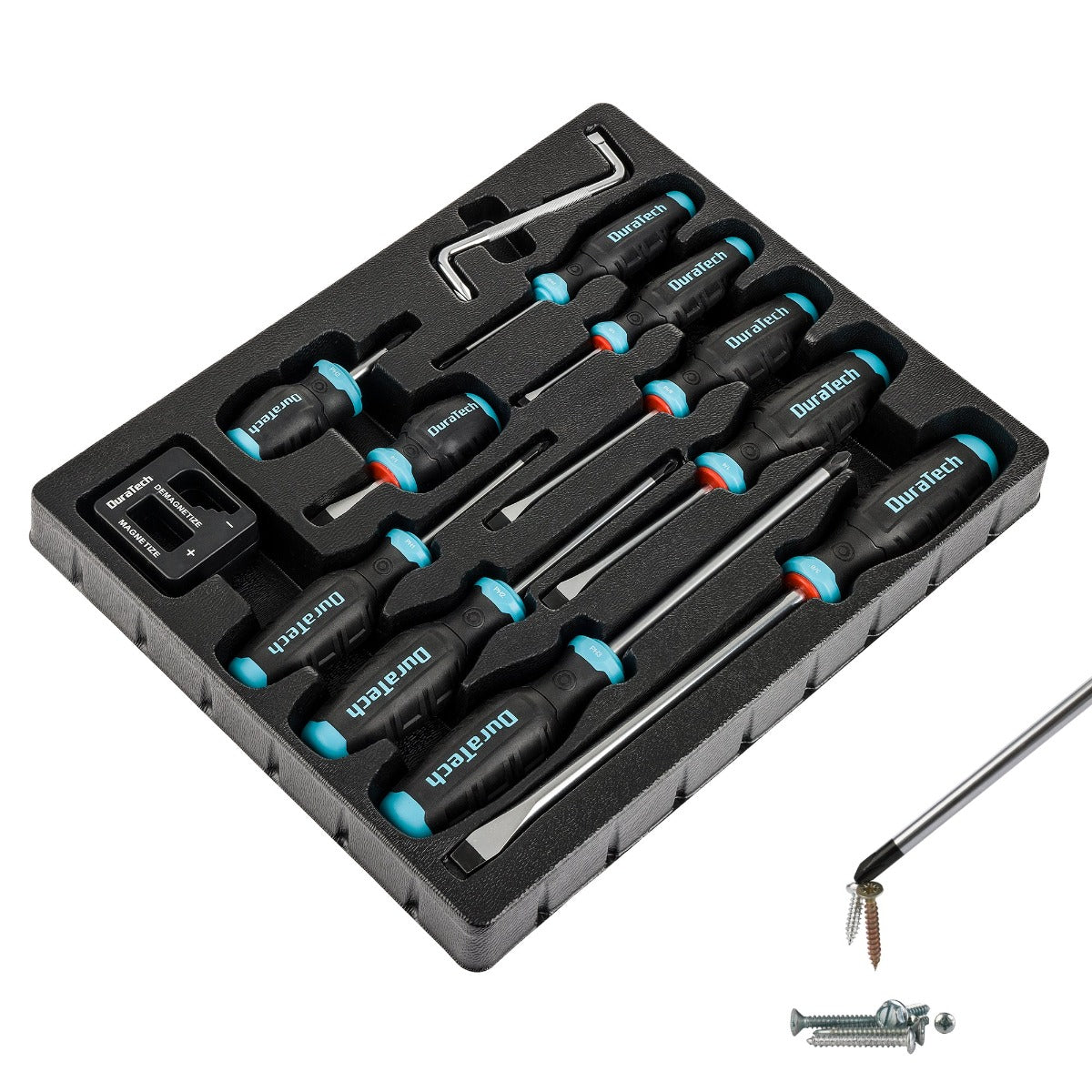 DURATECH 5/8/12-Piece Magnetic Screwdriver Set