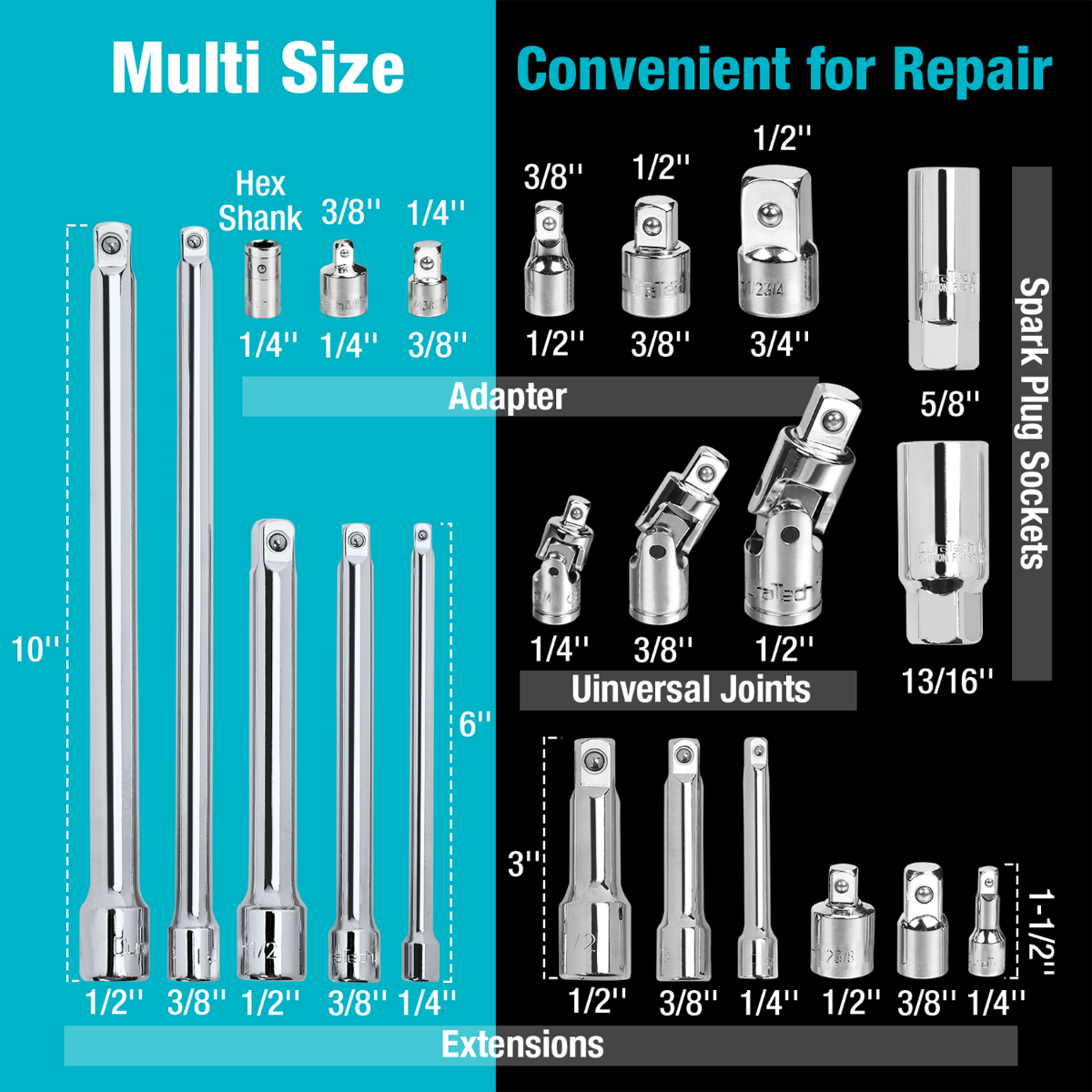 DURATECH 22-Piece Drive Tool Accessory Set