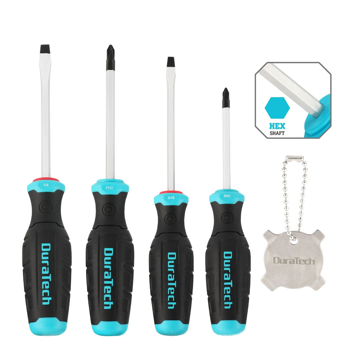 DURATECH 5/8/12-Piece Magnetic Screwdriver Set