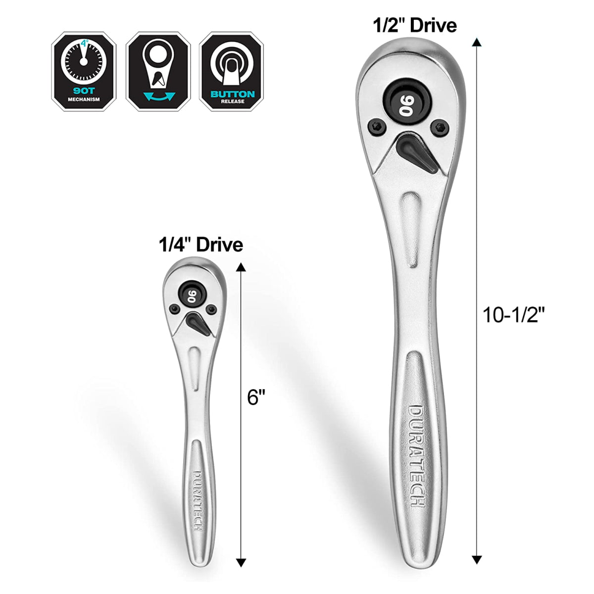 DURATECH 1/2'', 1/4'' Socket Wrench