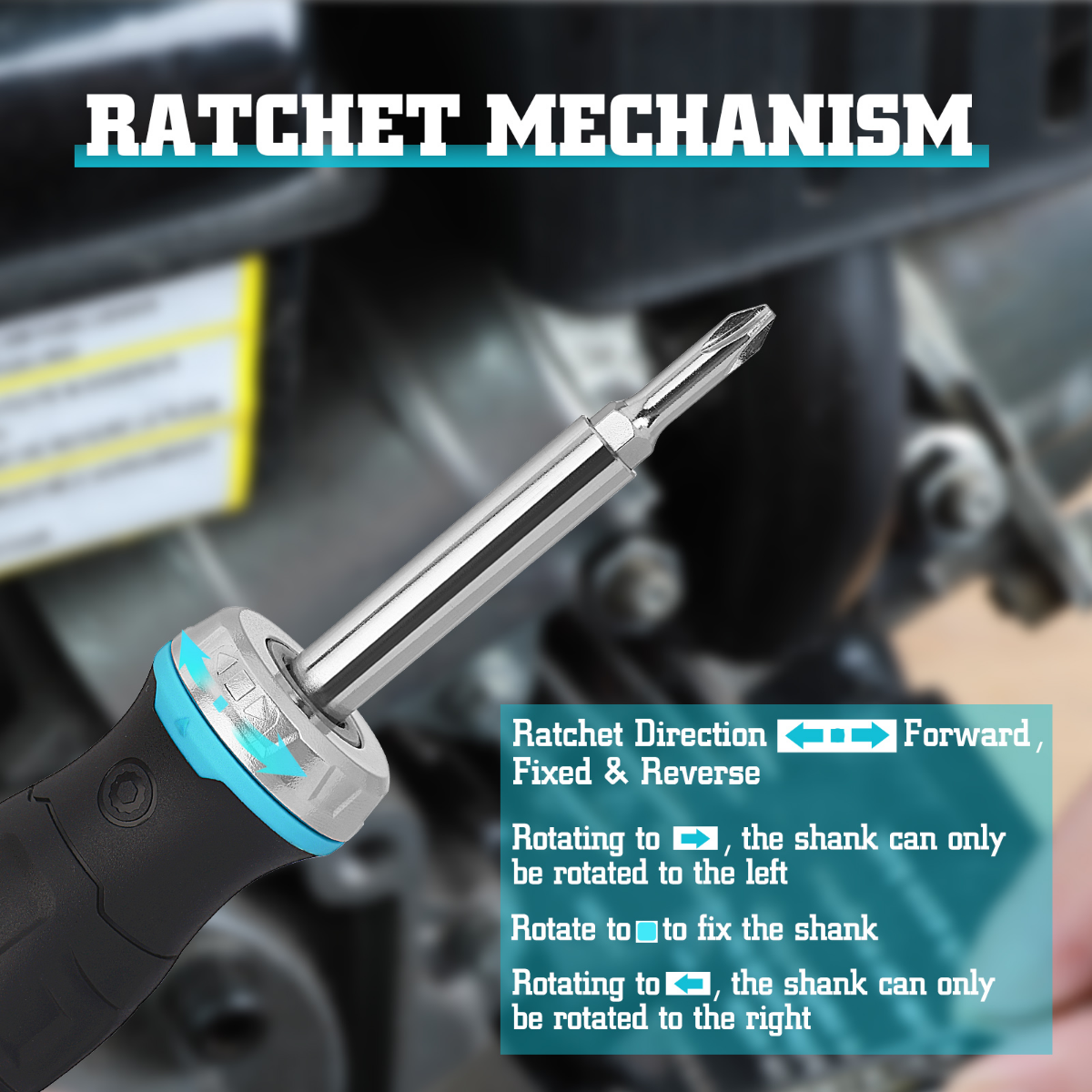 DURATECH 6-in-1 Ratcheting Screwdriver