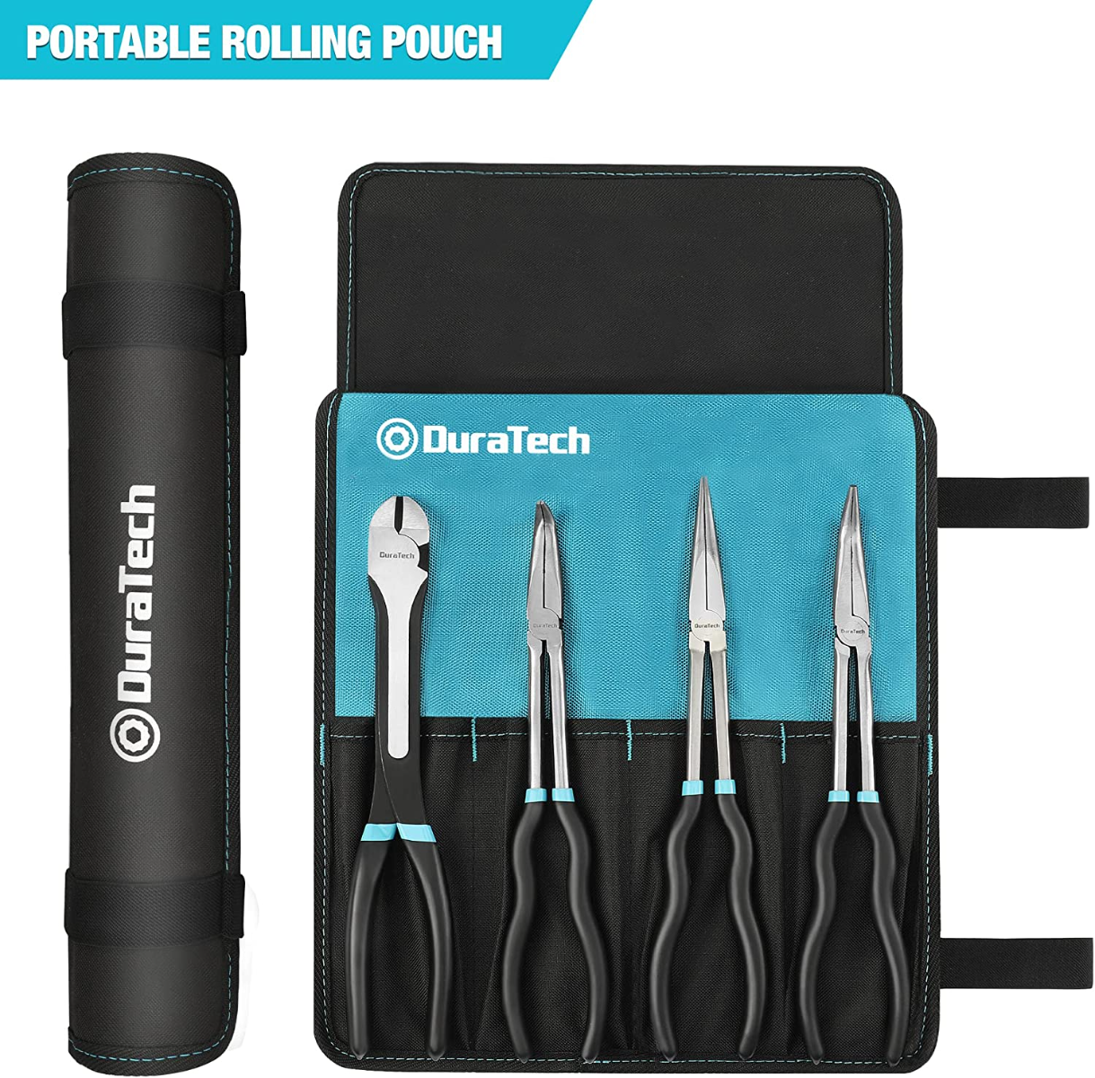 DURATECH 4-Piece Extra Long Needle Nose Pliers Set