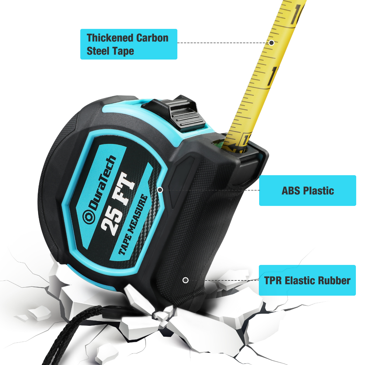 DURATECH Magnetic Tape Measure 25FT