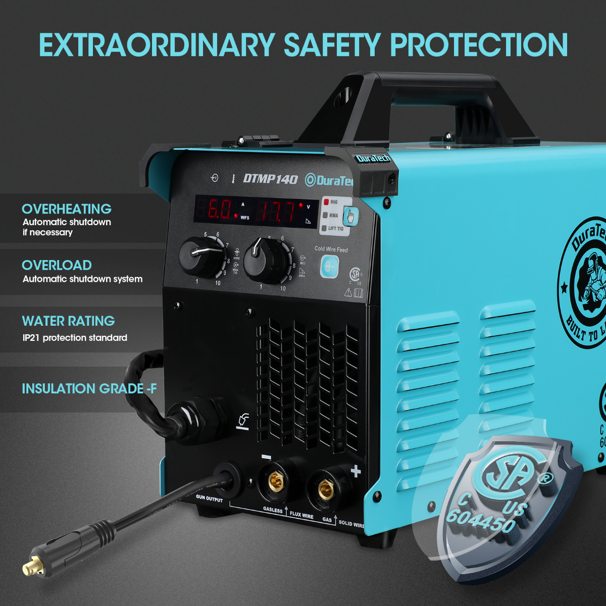 DURATECH 120V 4-in-1 Multifunctional Welder, IGBT Inverter Portable Welder with Welding Gun