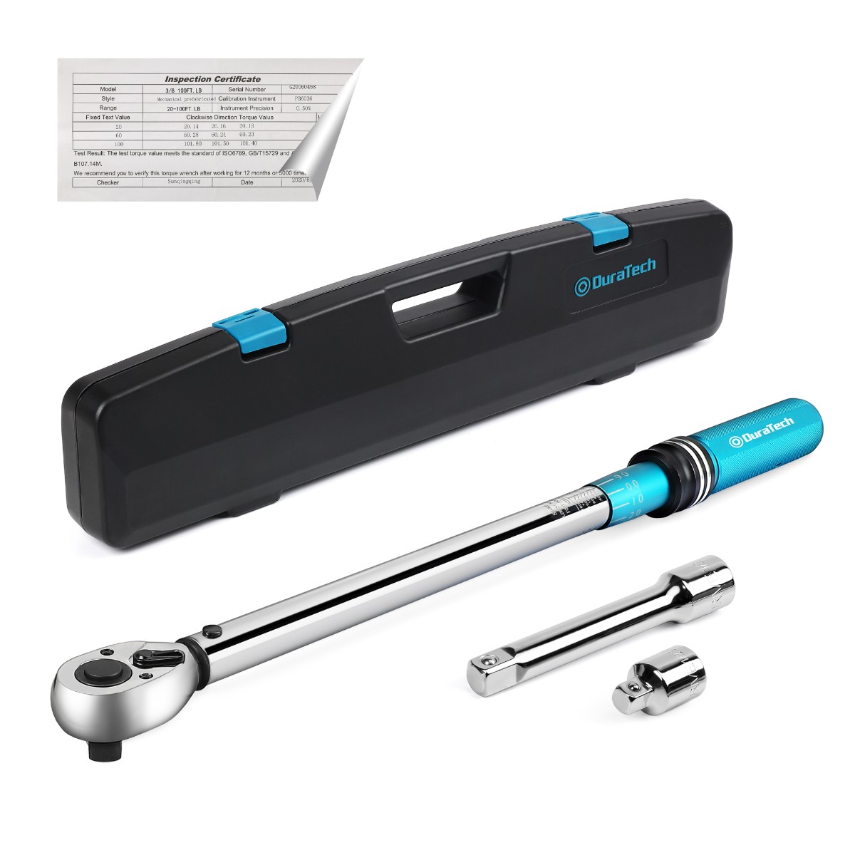 DURATECH 1/2, 3/8-Inch Drive Click Torque Wrench